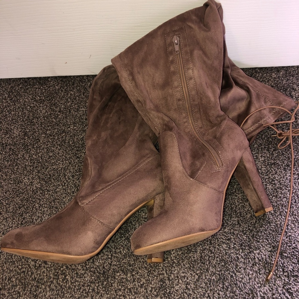 NWOT Thigh High Faux suede boots